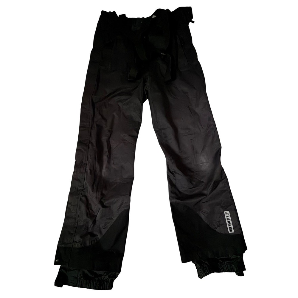 Obermeyer Womens Black Insulated Ski Bib Snow Pants Suspenders Size 12 Winter